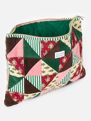 Oliver Bonas Green Emily  Corduroy Patchwork Laptop Case - Image 4 of 6