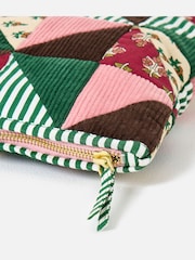 Oliver Bonas Green Emily  Corduroy Patchwork Laptop Case - Image 5 of 6