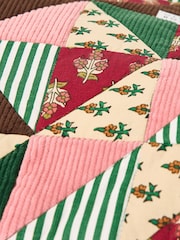 Oliver Bonas Green Emily  Corduroy Patchwork Laptop Case - Image 6 of 6