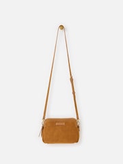 Oliver Bonas Brown Isla Faux Suede Crossbody Bag - Image 1 of 7