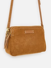 Oliver Bonas Brown Isla Faux Suede Crossbody Bag - Image 3 of 7