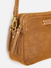Oliver Bonas Brown Isla Faux Suede Crossbody Bag - Image 5 of 7