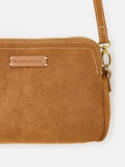 Oliver Bonas Brown Isla Faux Suede Crossbody Bag - Image 6 of 7