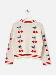 Oliver Bonas Cream V-Neck Knitted Cardigan - Image 2 of 8