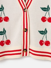 Oliver Bonas Cream V-Neck Knitted Cardigan - Image 6 of 8