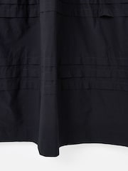 Oliver Bonas Black Striped Ruched Sleeve Midi Dress - Image 7 of 7