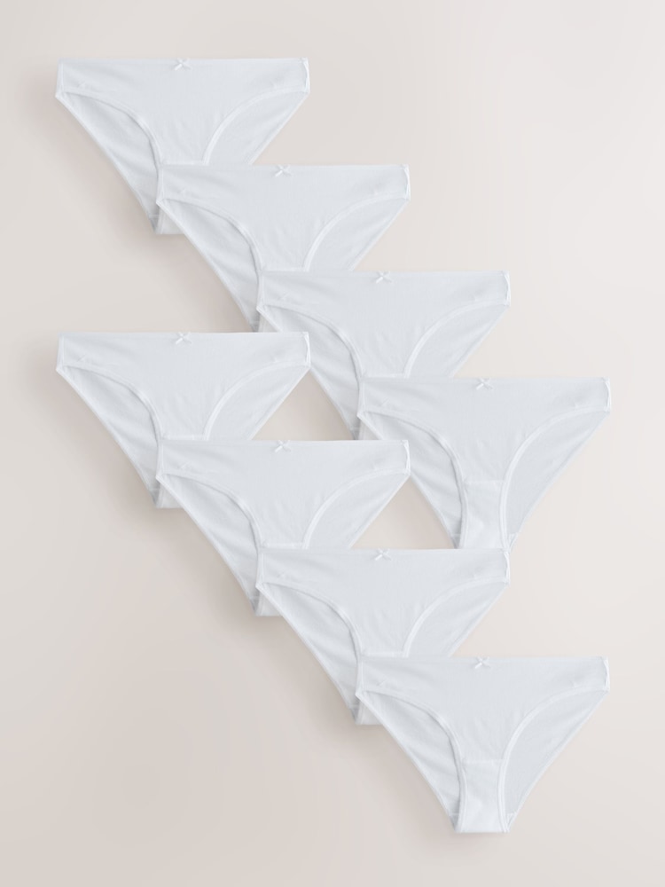 White Brazilian 100% Cotton Knickers - Image 1 of 4 White Brazilian 100% Cotton Knickers - Image 1 of 4