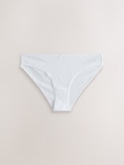 White Brazilian 100% Cotton Knickers 7 Pack - Image 6 of 8