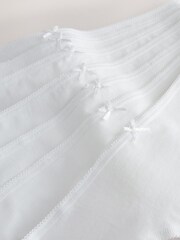 White Brazilian 100% Cotton Knickers 7 Pack - Image 7 of 8
