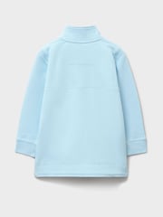 Crew Clothing Company Blue Padstow Pique Sweatshirt - Image 2 of 3