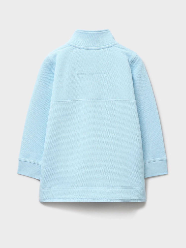 Crew Clothing Company Blue Padstow Pique Sweatshirt - Image 2 of 3