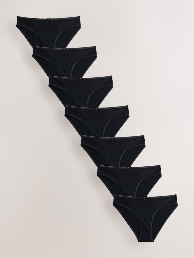 Black Brazilian 100% Cotton Knickers - Image 1 of 4