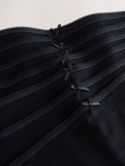 Black Brazilian 100% Cotton Knickers 7 Pack - Image 7 of 8