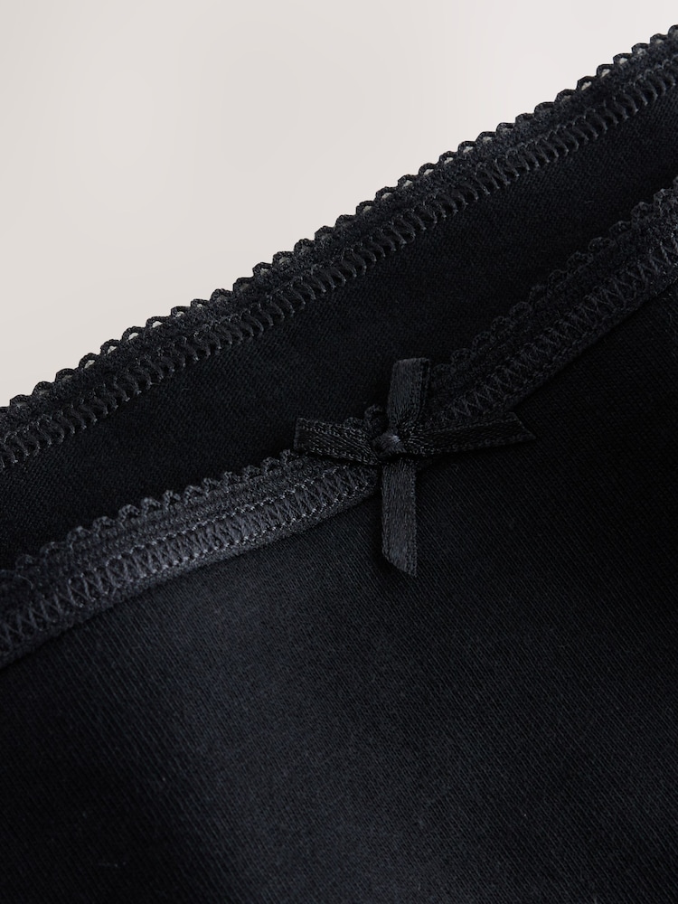 Black Brazilian 100% Cotton Knickers 7 Pack - Image 8 of 8 Black Brazilian 100% Cotton Knickers 7 Pack - Image 8 of 8