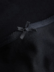 Black Midi 100% Cotton Knickers - Image 4 of 4