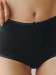 Black Midi 100% Cotton Knickers 7 Pack - Image 5 of 8