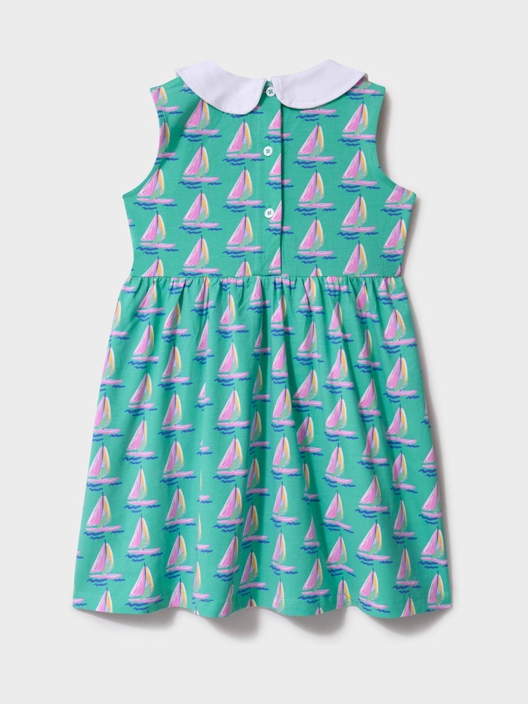 Crew Clothing Company Cotton Jersey Peter Pan Collar Dress - Imagen 2 de 3