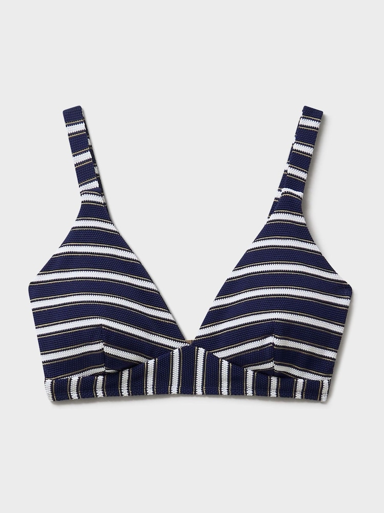 Crew Clothing Company Blue Textured Bikini Top - Image 5 of 5 Crew Clothing Company Blue Textured Bikini Top - Image 5 of 5