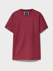 أحمر - تيشرت كلاسيكي بحافة رقبة مستديرة من Crew Clothing Company - صورة 5 من 5