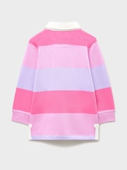Crew Clothing Company Pink Yarn Dyed Long Sleeve Rugby Shirt - Image 2 of 3