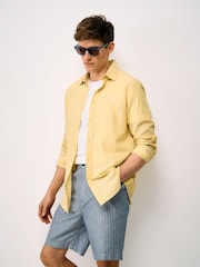 Crew Clothing Company Yellow Long-Sleeve Linen Shirt - Image 1 of 5