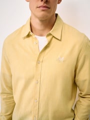 Crew Clothing Company Yellow Long-Sleeve Linen Shirt - Image 4 of 5