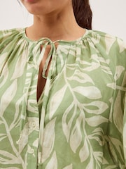 Monsoon Green Lillie Leaf Print Blouse - Image 2 of 5