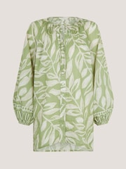 Monsoon Green Lillie Leaf Print Blouse - Image 5 of 5