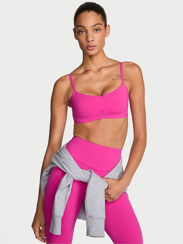 Victoria's Secret Pink Fire Featherweight™ Light Low Impact Sports Bra - Image 1 of 2 Victoria's Secret Pink Fire Featherweight™ Light Low Impact Sports Bra - Image 1 of 2