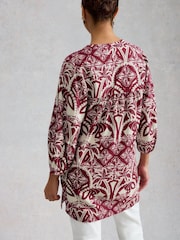 White Stuff Pink Raquel Linen Blend Tunic - Image 2 of 6