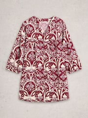 White Stuff Pink Raquel Linen Blend Tunic - Image 5 of 6