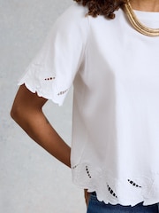 White Stuff White Colleen Cutwork Top - Image 4 of 6