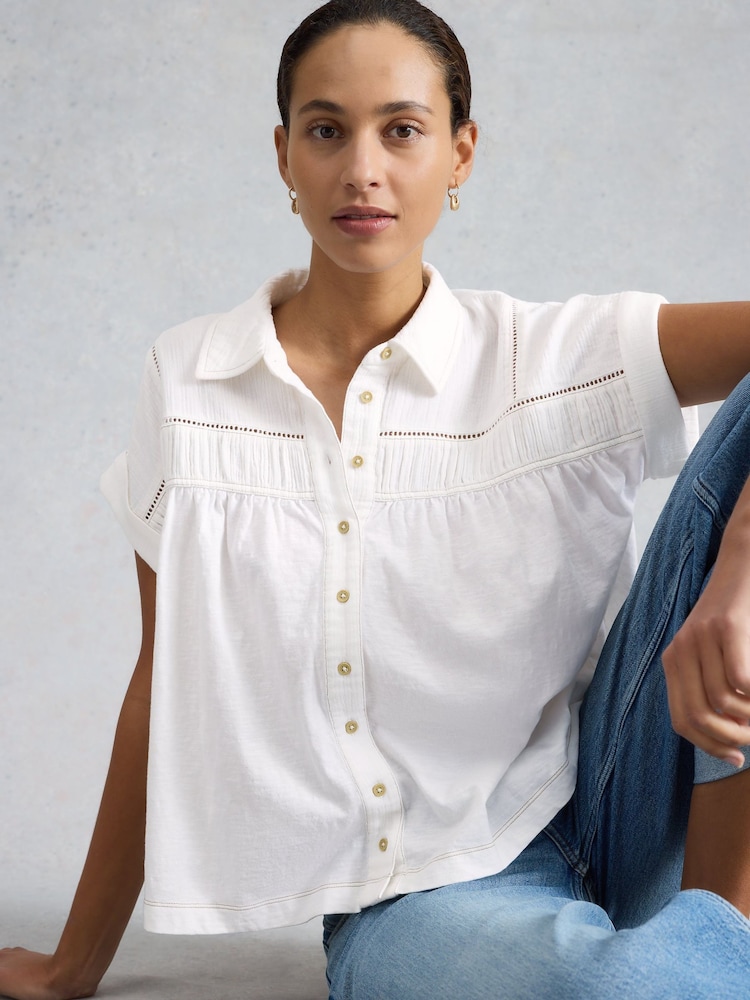 White Stuff White Didi Double Cloth Shirt - Image 1 of 6