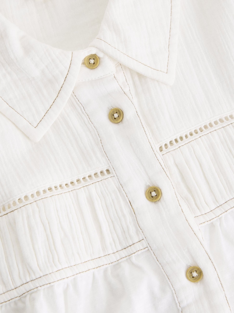White Stuff White Didi Double Cloth Shirt - Image 6 of 6