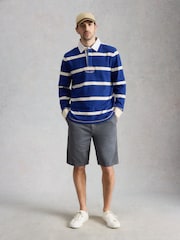 White Stuff Blue Yarmouth Stripe Rugby Sweat Top - Image 1 of 6