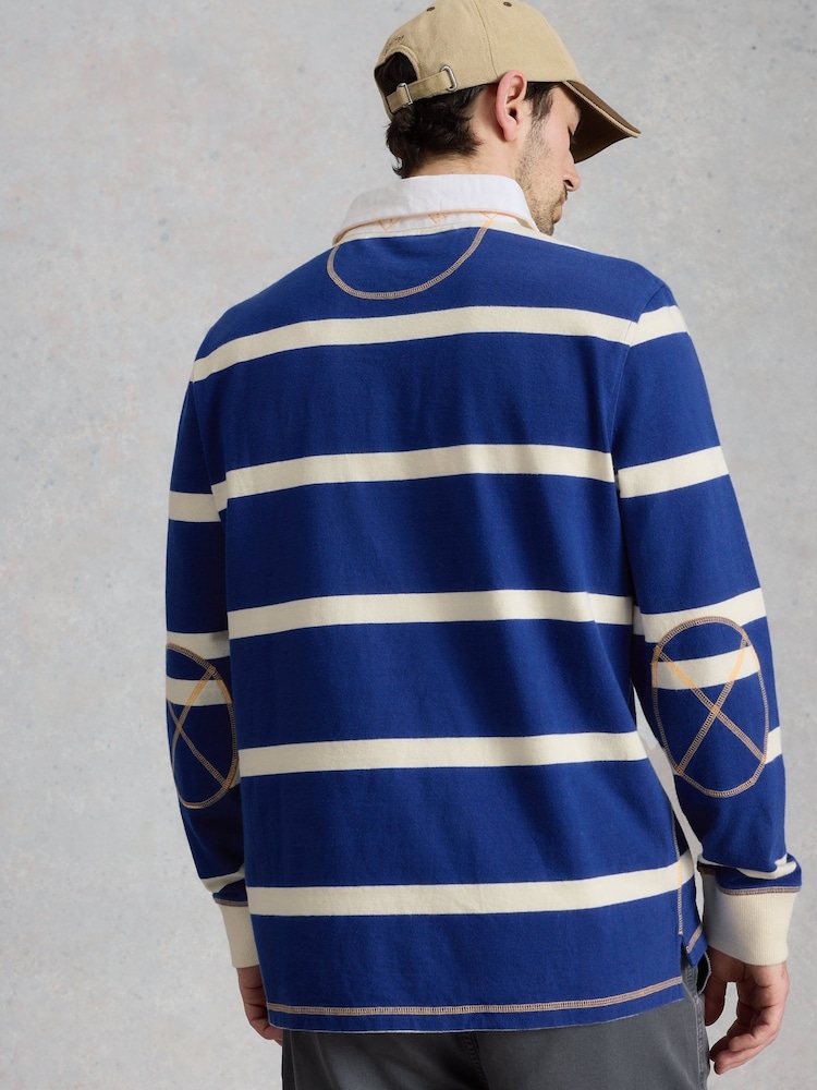 White Stuff Blue Yarmouth Stripe Rugby Sweat Top - Image 2 of 6 White Stuff Blue Yarmouth Stripe Rugby Sweat Top - Image 2 of 6