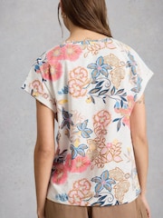 White Stuff White Nelly Notch Neck T-Shirt - Image 2 of 6