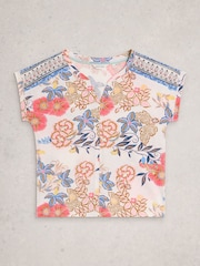 White Stuff White Nelly Notch Neck T-Shirt - Image 5 of 6