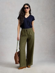 White Stuff Blue Ella Lace T-Shirt - Image 1 of 6