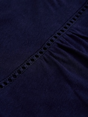 White Stuff Blue Ella Lace T-Shirt - Image 6 of 6