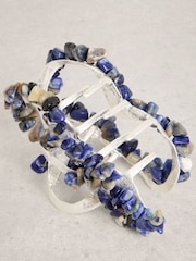 White Stuff Blue Semi Precious Claw Clip - Image 2 of 2