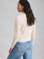White Stuff Natural Lois Sttich  Cardigan - Image 4 of 6