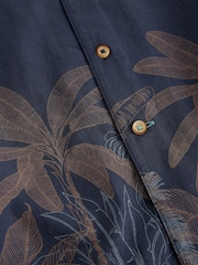 White Stuff Navy Blue Border Print Hayle  Shirt - Image 6 of 6