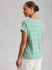 White Stuff Green Nelly  Embroderie T-Shirt - Image 3 of 6