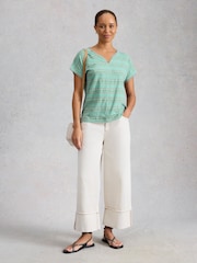 White Stuff Green Nelly  Embroderie T-Shirt - Image 4 of 6