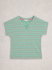 White Stuff Green Nelly  Embroderie T-Shirt - Image 5 of 6