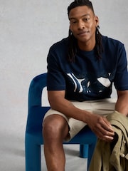 White Stuff Harrington Abstract Stripe T-Shirt - Imagem 2 de 6