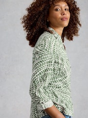 White Stuff Green Annie Jersey Shirt - Image 4 of 6