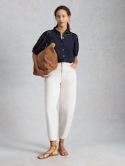 White Stuff Blue Sandy Brodie  Top - Image 4 of 6