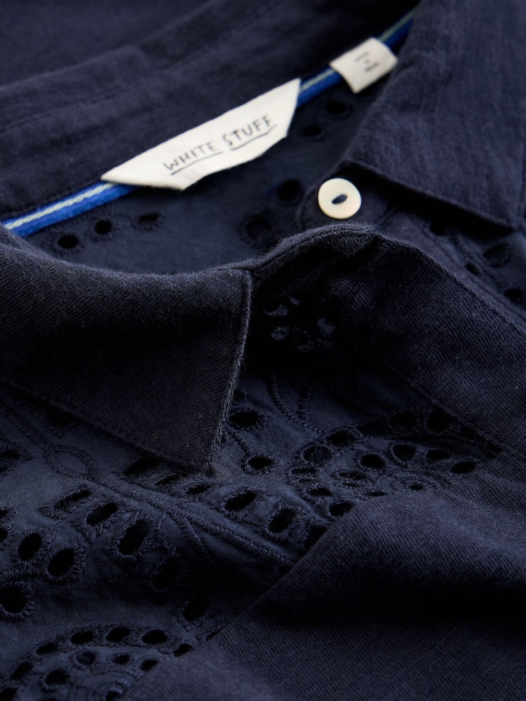 White Stuff Blue Sandy Brodie  Top - Image 6 of 6